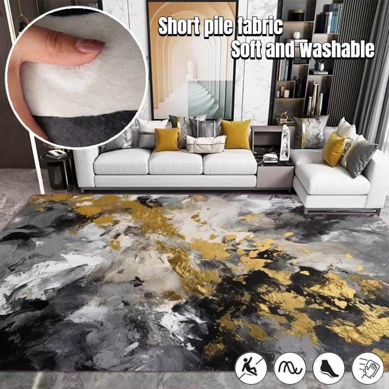 Outdoor Furniture Luxury - Nordic karpet mewah ringan emas hitam,