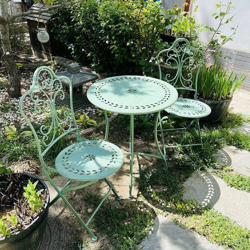 Outdoor Furniture Metal Chairs - Meja dan Kursi Besi Gaya Prancis