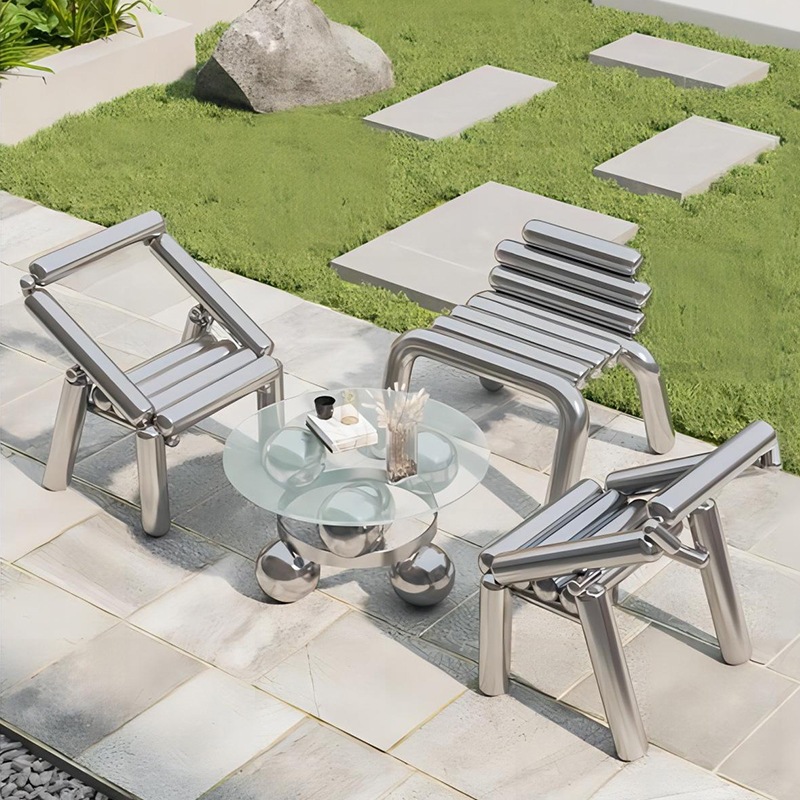 Kursi stainless steel mewah ri - Outdoor Furniture Luxury ulasan dan harga