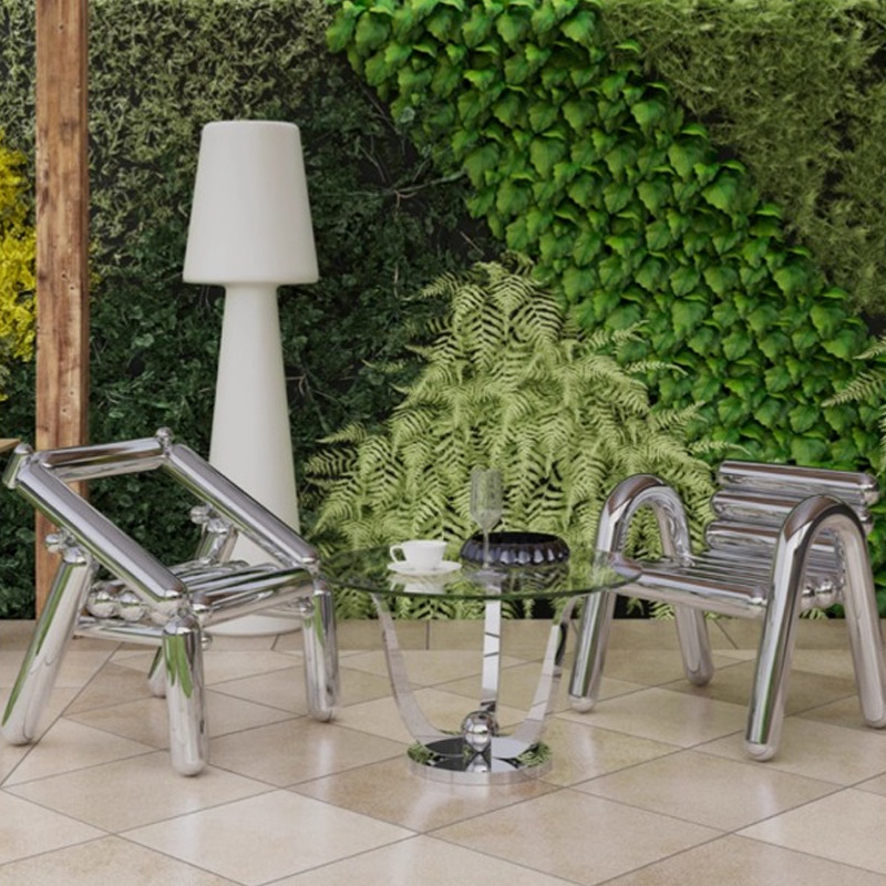 Kursi stainless steel mewah ri - Outdoor Furniture Luxury ulasan dan harga