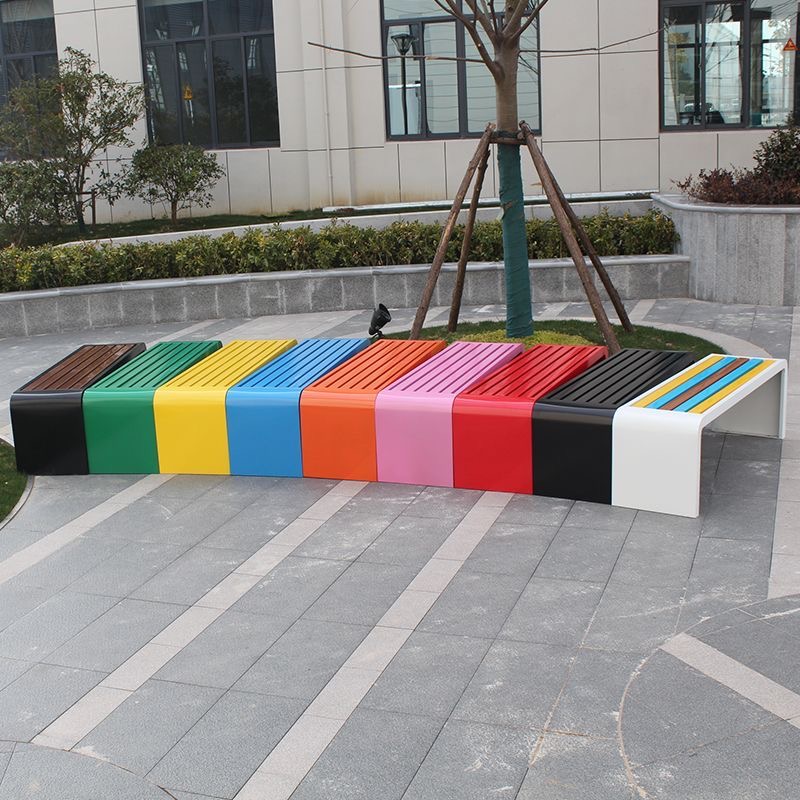 Bangku taman panjang dari baja - Outdoor Furniture Metal Chairs ulasan dan harga