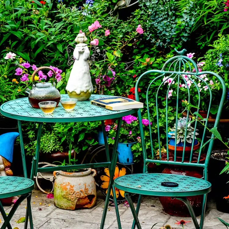 Kursi taman luar ruangan, meja - Outdoor Furniture Metal Chairs ulasan dan harga