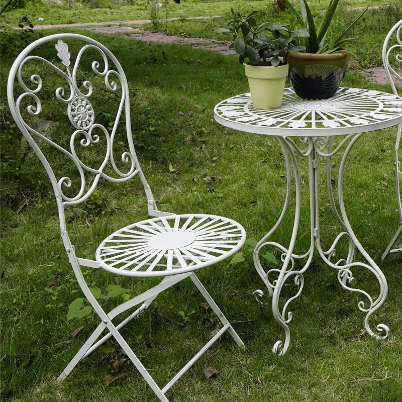 Meja dan Kursi Besi Vintage Pr - Outdoor Furniture Metal Chairs ulasan dan harga