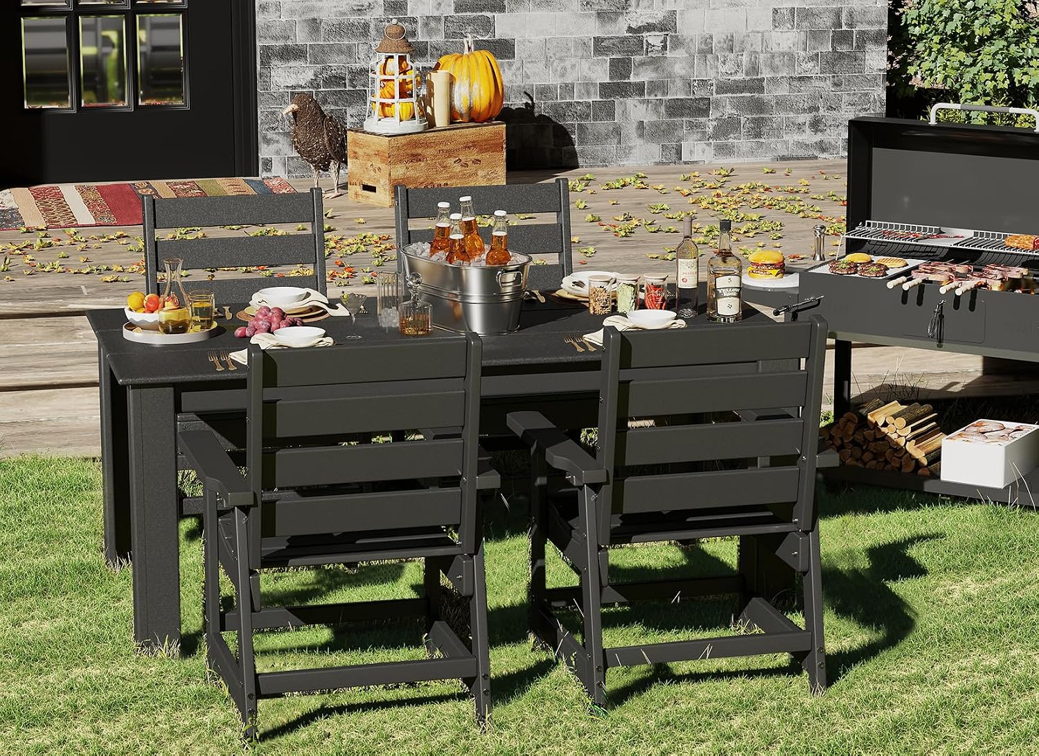 Set Kursi Makan Luar Ruangan H - Outdoor Furniture Metal ulasan dan harga