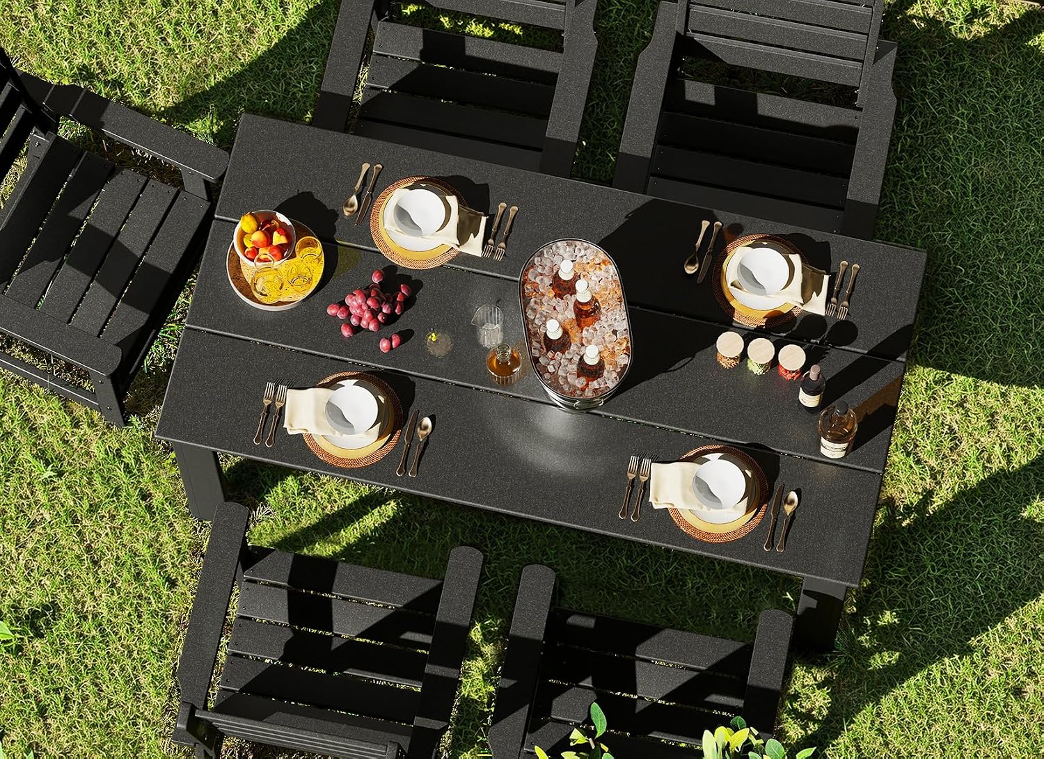 Set Kursi Makan Luar Ruangan H - Outdoor Furniture Metal ulasan dan harga